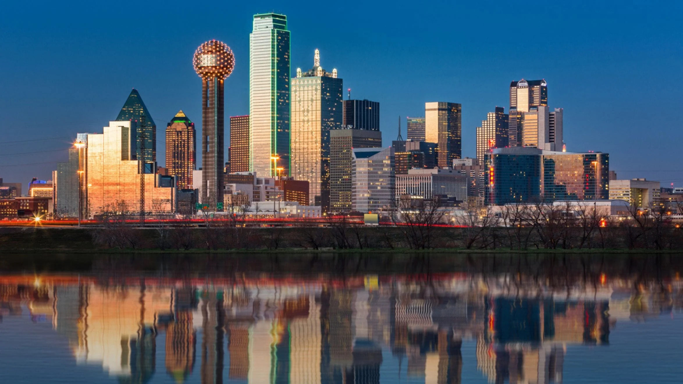 Cinematic shot of Dallas architecture